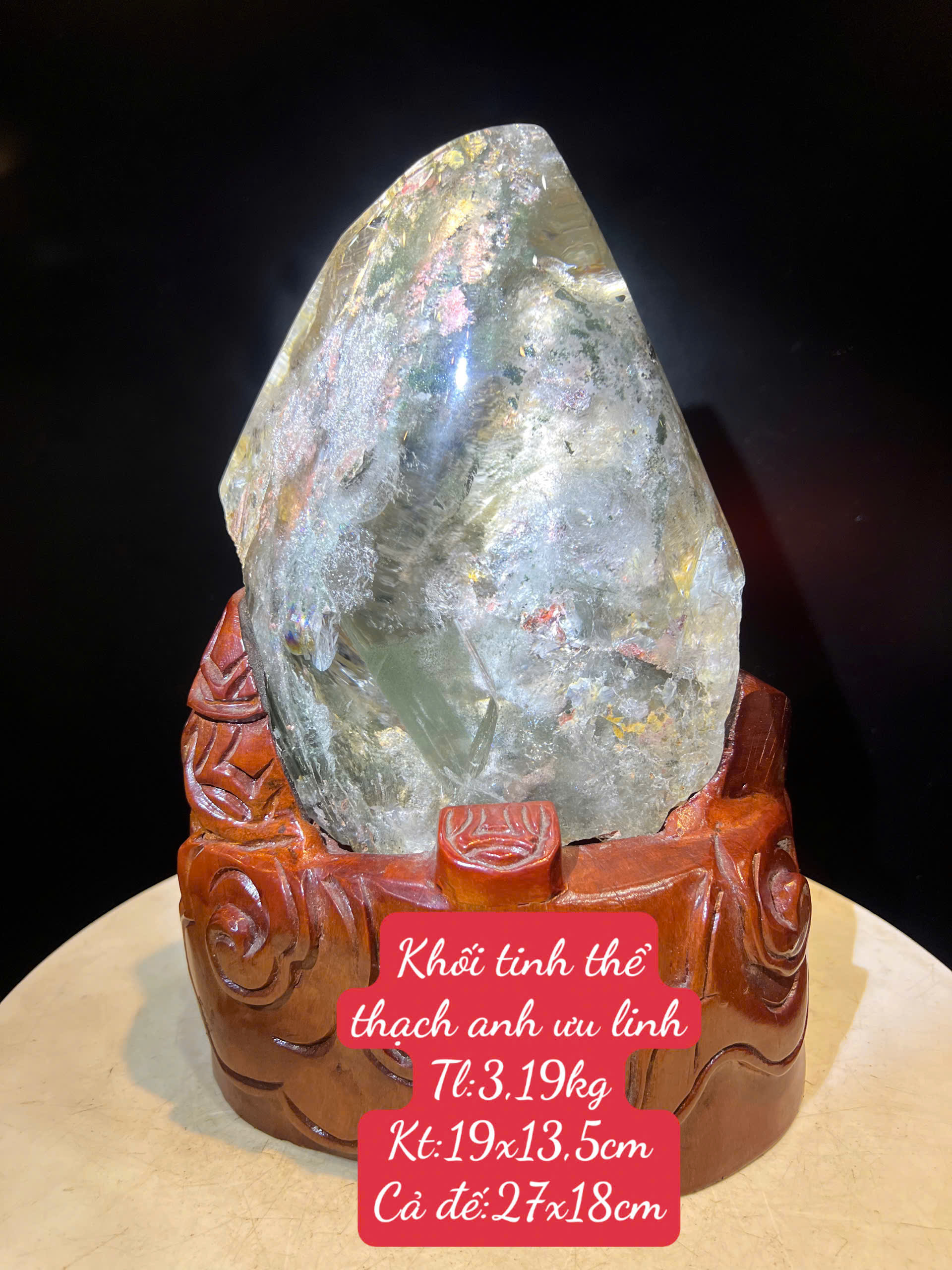 Khối tinh thể thạch anh ưu linh 3,19kg - Ảnh 6