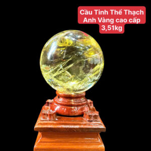 Cầu Tinh Thể Thạch Anh Vàng cao cấp 3,51kg
