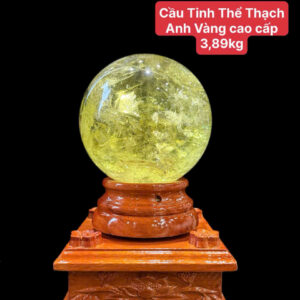 Cầu Tinh Thể Thạch Anh Vàng cao cấp 3,89kg