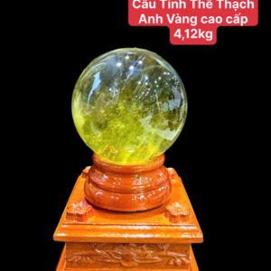 Cầu Tinh Thể Thạch Anh Vàng cao cấp 4,12kg